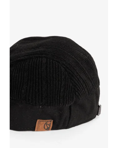 Boina Flat Cap Negra Pepe Moll detalle Esenziashopping Zaragoza