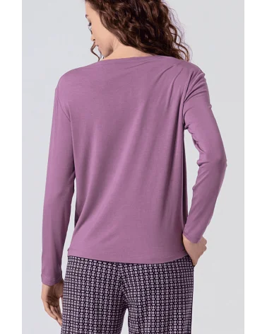 Camiseta Escote Barco Lila Surkana espalda Esenziashopping Zaragoza