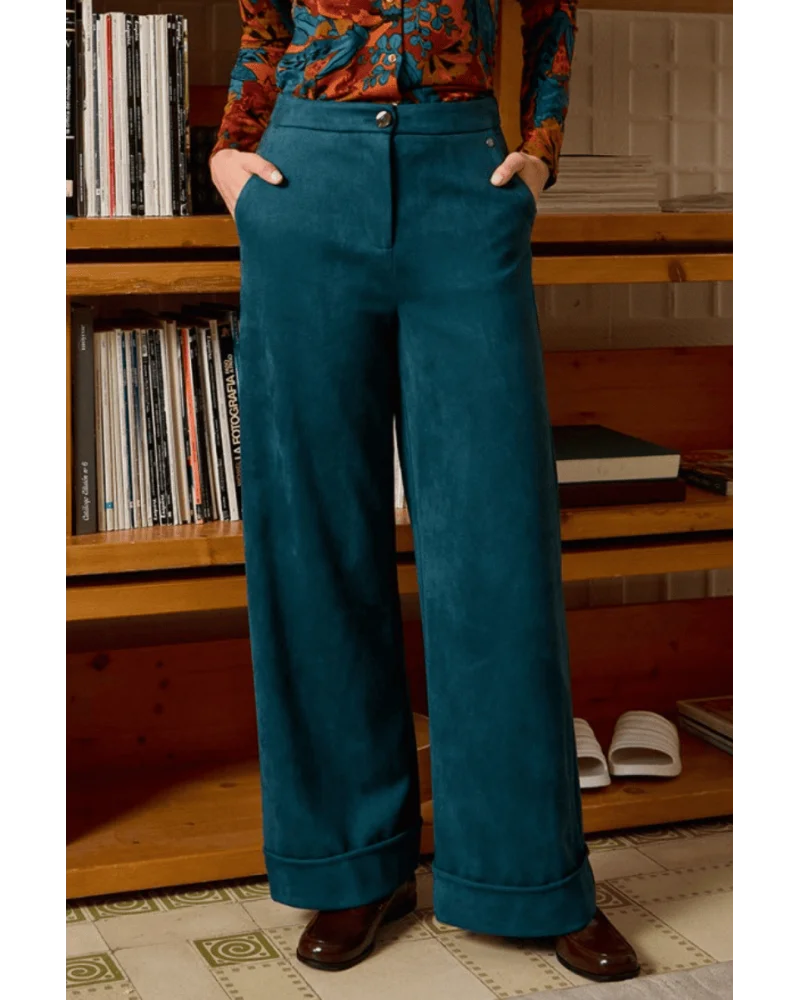 Pantalón Terciopelo Verde Botella Surkana Esenziashopping Zaragoza