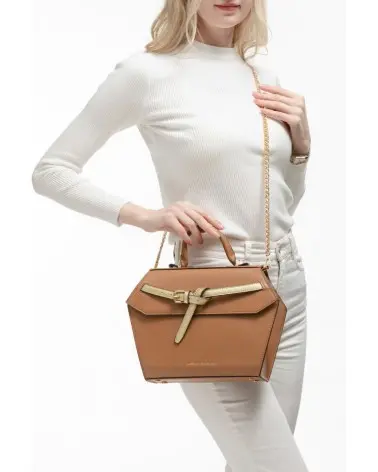 Bolso Stella Toffee Mishay probado asa cadena Esenziashopping Zaragoza