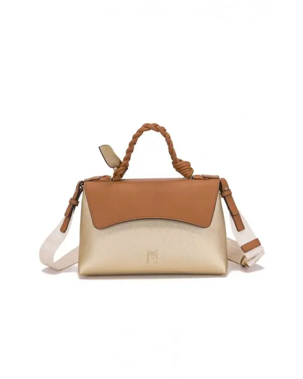 Bolso Treccia Gold Camel Mishay Esenziashopping Zaragoza