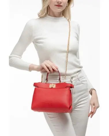 Bolso Vittoria Rojo Mishay asa cadena Esenziashopping Zaragoza