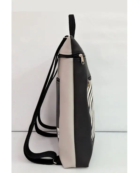 Mochila Rayas II Reversible Cristina Alba lateral Esenziashopping Zaragoza