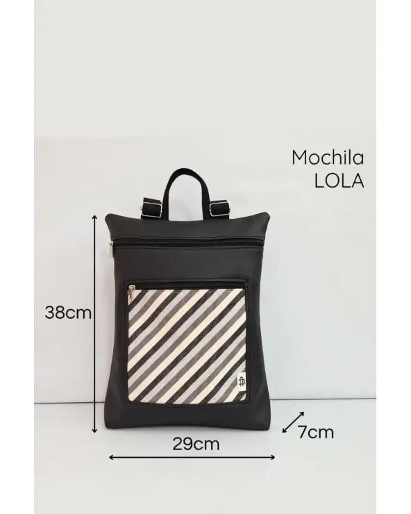 Mochila Rayas II Reversible Cristina Alba medidas Esenziashopping Zaragoza