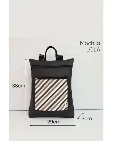 Mochila Rayas II Reversible Cristina Alba medidas Esenziashopping Zaragoza