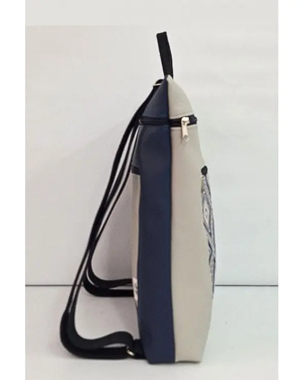 Mochila Rombos Reversible Cristina Alba lateral Esenziashopping Zaragoza