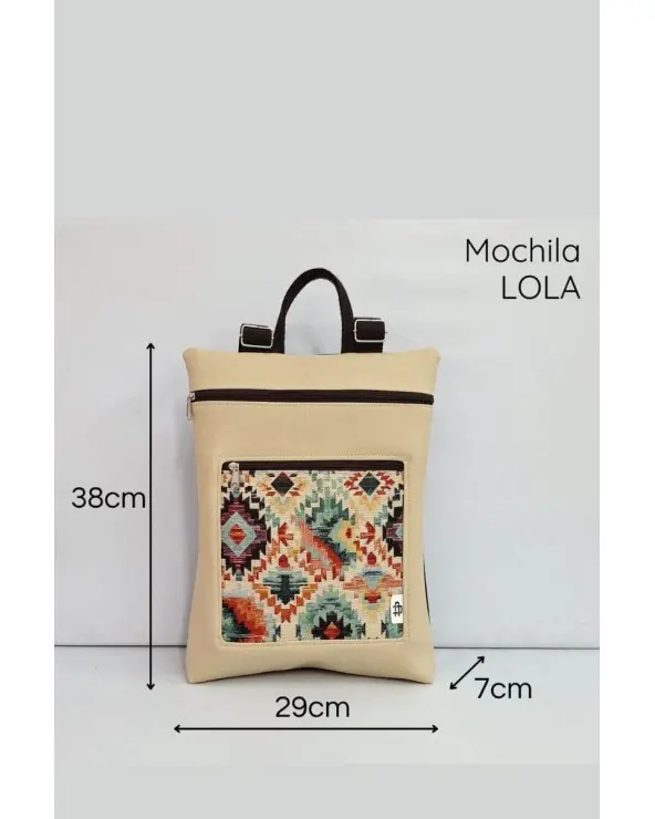 Mochila Tribal Reversible Cristina Alba medidas Esenziashopping Zaragoza