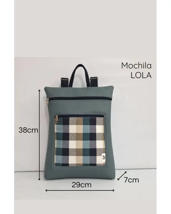 Mochila Vichy Reversible Cristina Alba medidas Esenziashopping Zaragoza