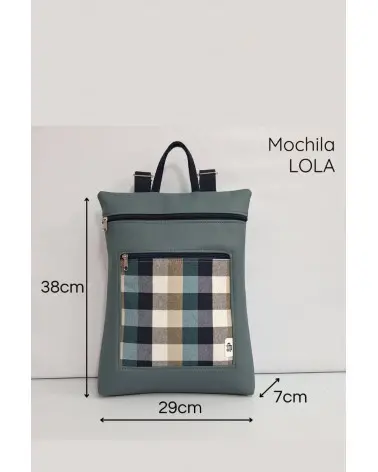 Mochila Vichy Reversible Cristina Alba medidas Esenziashopping Zaragoza