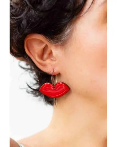 Pendientes Aro Labios Rojos Tikismikis probado Esenziashopping Zaragoza