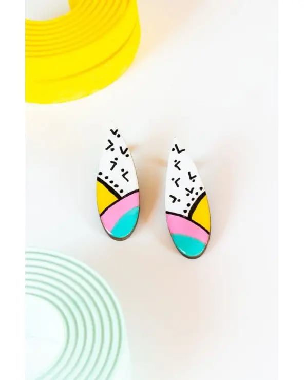 Pendientes Lágrima Blanca Tikismikis Esenziashopping Zaragoza