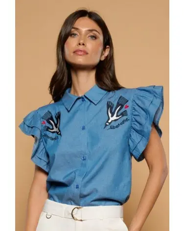 Blusa Camisera Pardela Minueto Esenziashopping Zaragoza