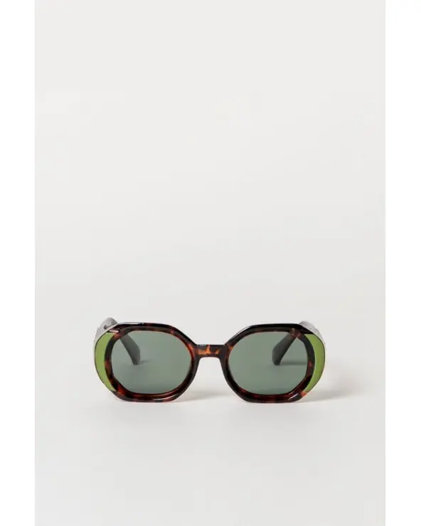 Gafas de Sol Ovaladas Oversize Marrón Verde Surkana Esenziashopping Zaragoza
