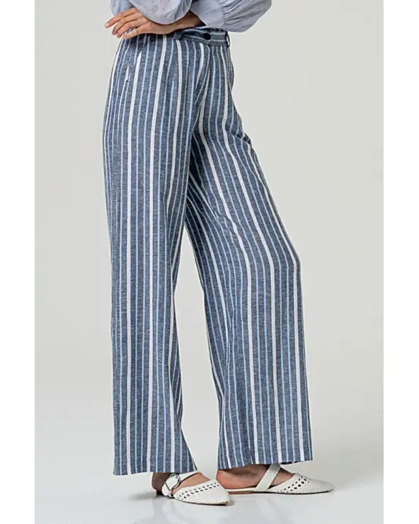 Pantalón Palazzo Rayas Azul Surkana Esenziashopping Zaragoza