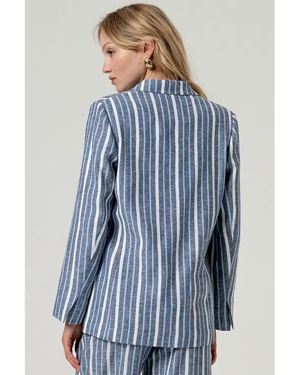 Chaqueta Americana Rayas Azul Surkana espalda Esenziashopping Zaragoza