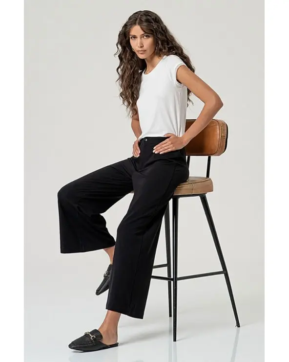 Pantalón Culotte Negro Surkana total look Esenziashopping Zaragoza