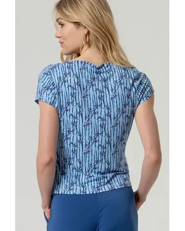 Camiseta Estampada Escote Drapeado Surkana espalda Esenziashopping Zaragoza