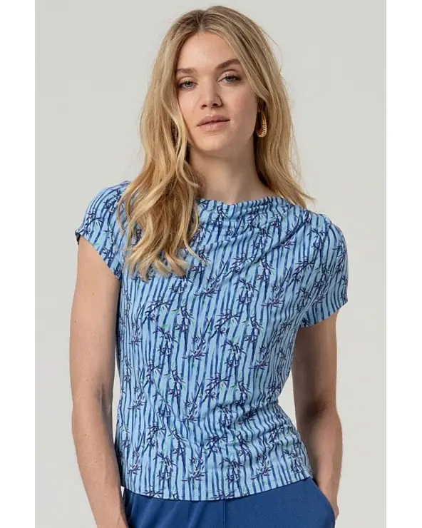 Camiseta Estampada Escote Drapeado Surkana Esenziashopping Zaragoza