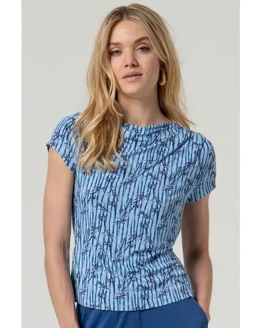 Camiseta Estampada Escote Drapeado Surkana Esenziashopping Zaragoza