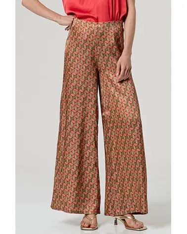 Pantalón Palazzo Estampado Geométrico Surkana Esenziashopping Zaragoza