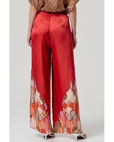 Pantalón Palazzo Estampado Floral Surkana espalda Esenziashopping Zaragoza