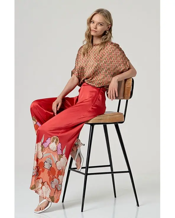 Pantalón Palazzo Estampado Floral Surkana total look Esenziashopping Zaragoza