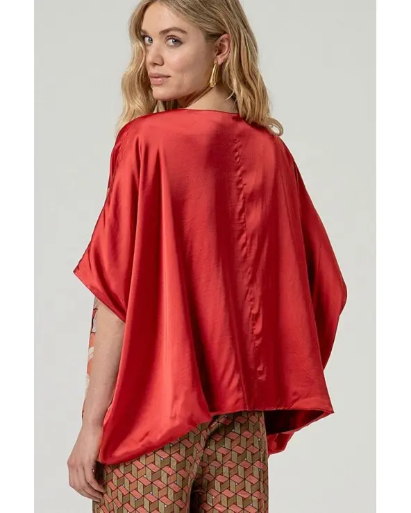 Chaqueta Kimono Estampado Floral Surkana espalda Esenziashopping Zaragoza