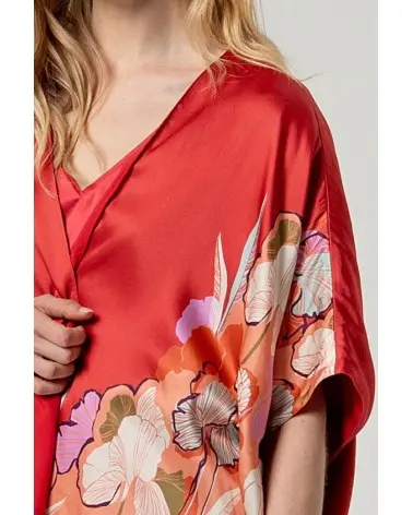 Chaqueta Kimono Estampado Floral Surkana detalle Esenziashopping Zaragoza