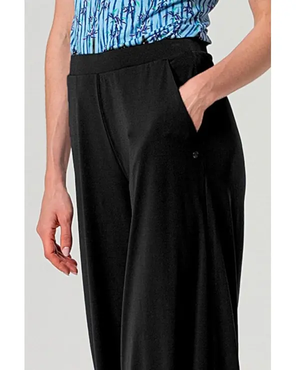 Pantalón Fluido Negro Surkana detalle Esenziashopping Zaragoza