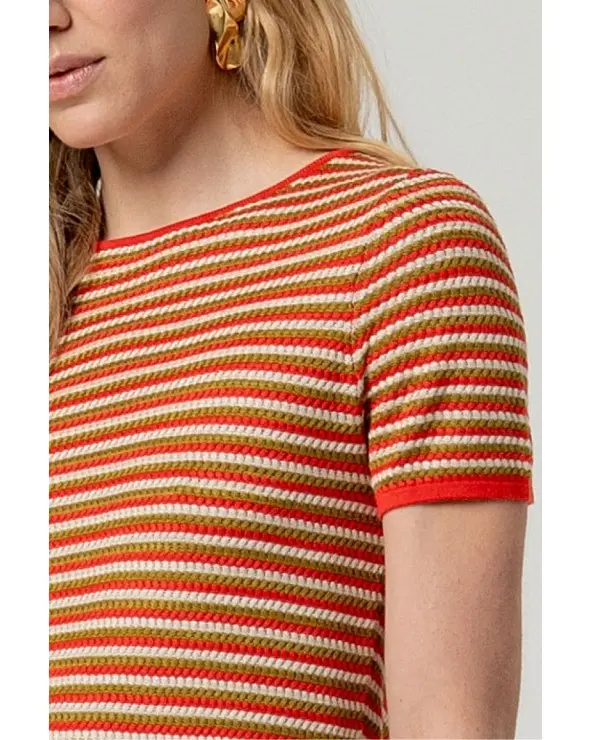 Jersey Rayas Rojo Surkana detalle Esenziashopping Zaragoza