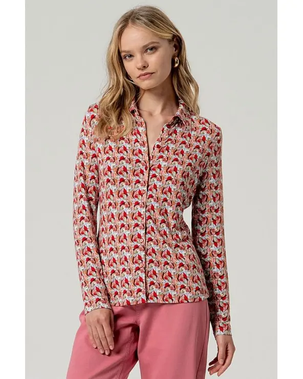 Camisa Estampada Rosa Surkana Esenziashopping Zaragoza