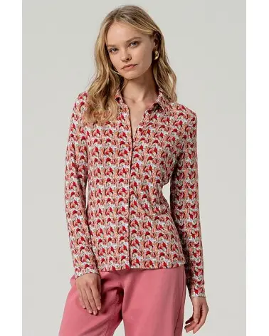 Camisa Estampada Rosa Surkana Esenziashopping Zaragoza