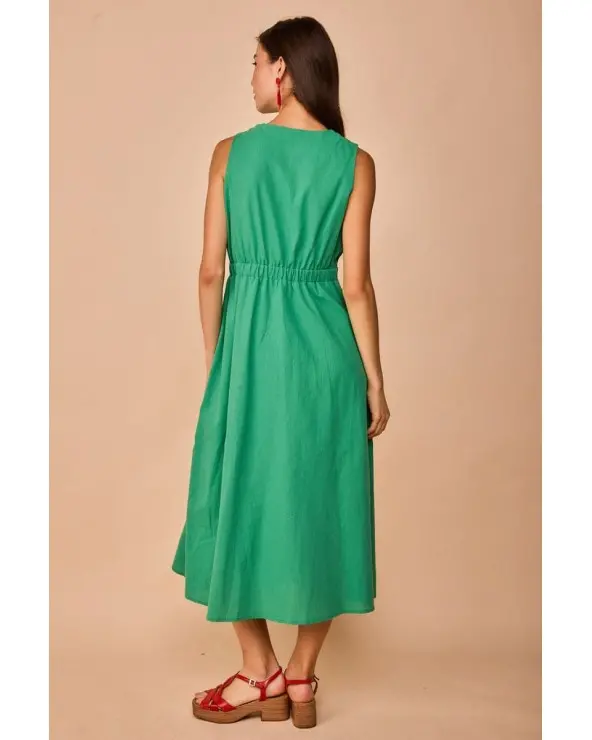 Vestido Largo Cudillero Verde Smile espalda Esenziashopping Zaragoza