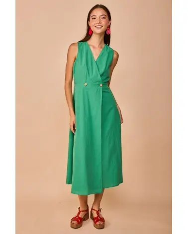 Vestido Largo Cudillero Verde Smile Esenziashopping Zaragoza