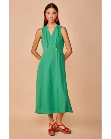 Vestido Largo Cudillero Verde Smile Esenziashopping Zaragoza