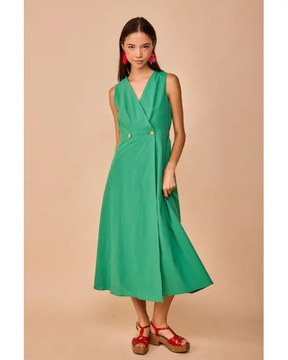 Vestido Largo Cudillero Verde Smile Esenziashopping Zaragoza