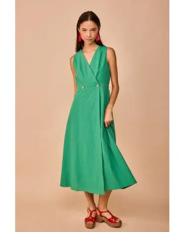 Vestido Largo Cudillero Verde Smile Esenziashopping Zaragoza