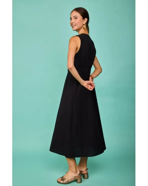 Vestido Largo Cudillero Negro Smile espalda Esenziashopping Zaragoza