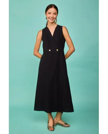 Vestido Largo Cudillero Negro Smile Esenziashopping Zaragoza