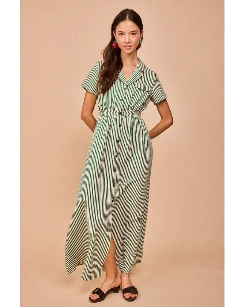 Vestido Largo Toró Verde Smile Esenziashopping Zaragoza