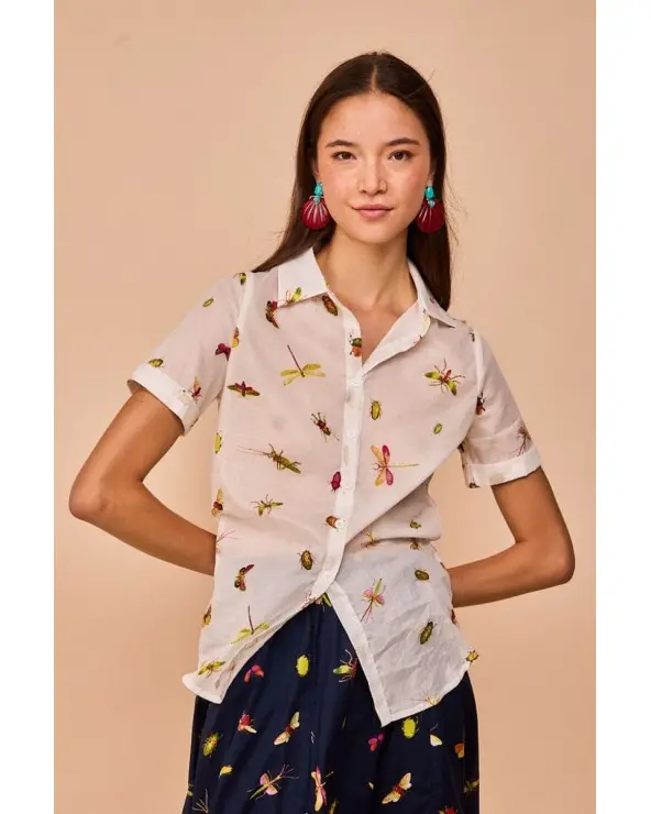 Camisa Somo Insectos Blanca Smile Esenziashopping Zaragoza