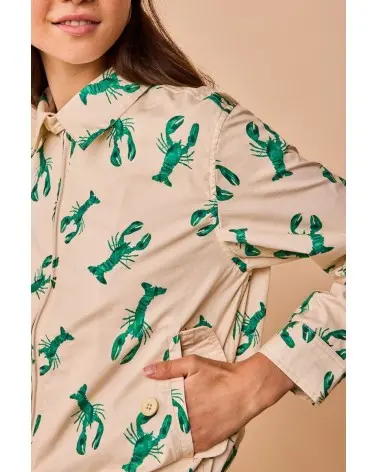 Chaqueta Loredo Verde Smile detalle Esenziashopping Zaragoza