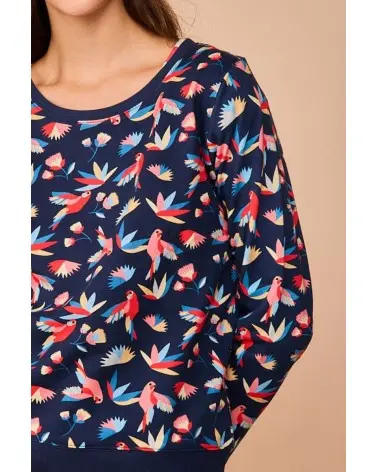 Sudadera Getxo Pájaros Smile detalle Esenziashopping Zaragoza