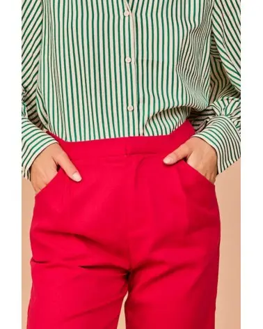 Pantalón Pedreña Rojo Smile detalle Esenziashopping Zaragoza