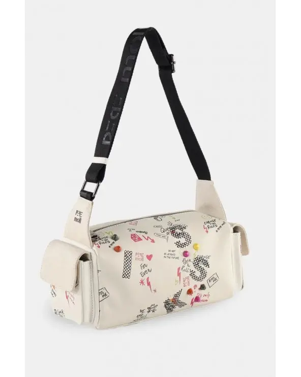 Bolso De Hombro Estampado Gráfico Blanco Pepe Moll Esenziashopping Zaragoza