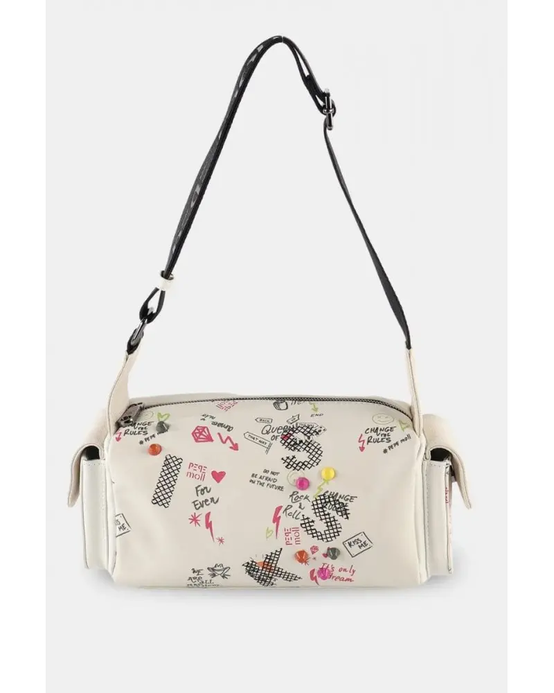 Bolso De Hombro Estampado Gráfico Blanco Pepe Moll Esenziashopping Zaragoza