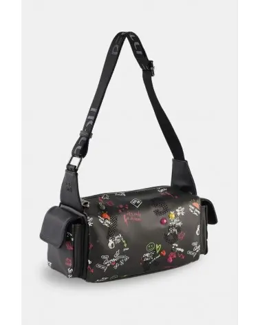 Bolso De Hombro Estampado Gráfico Negro Pepe Moll Esenziashopping Zaragoza