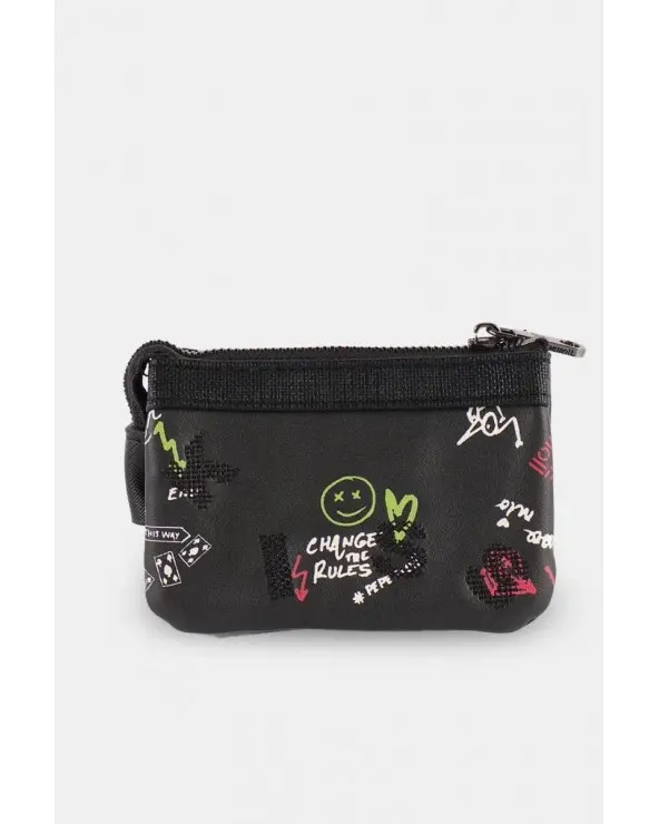 Monedero Estampado Gráfico Negro Pepe Moll espalda Esenziashopping Zaragoza