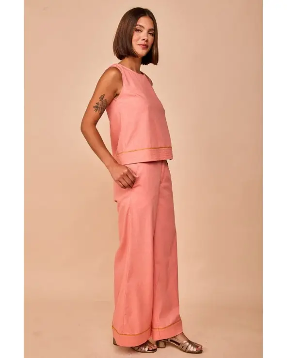 Pantalón Sopela Rosa Empolvado Smile total look Esenziashopping Zaragoza