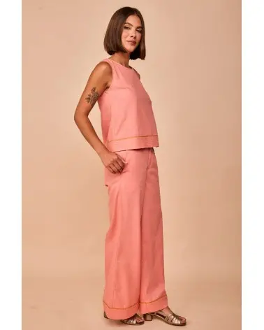 Pantalón Sopela Rosa Empolvado Smile total look Esenziashopping Zaragoza